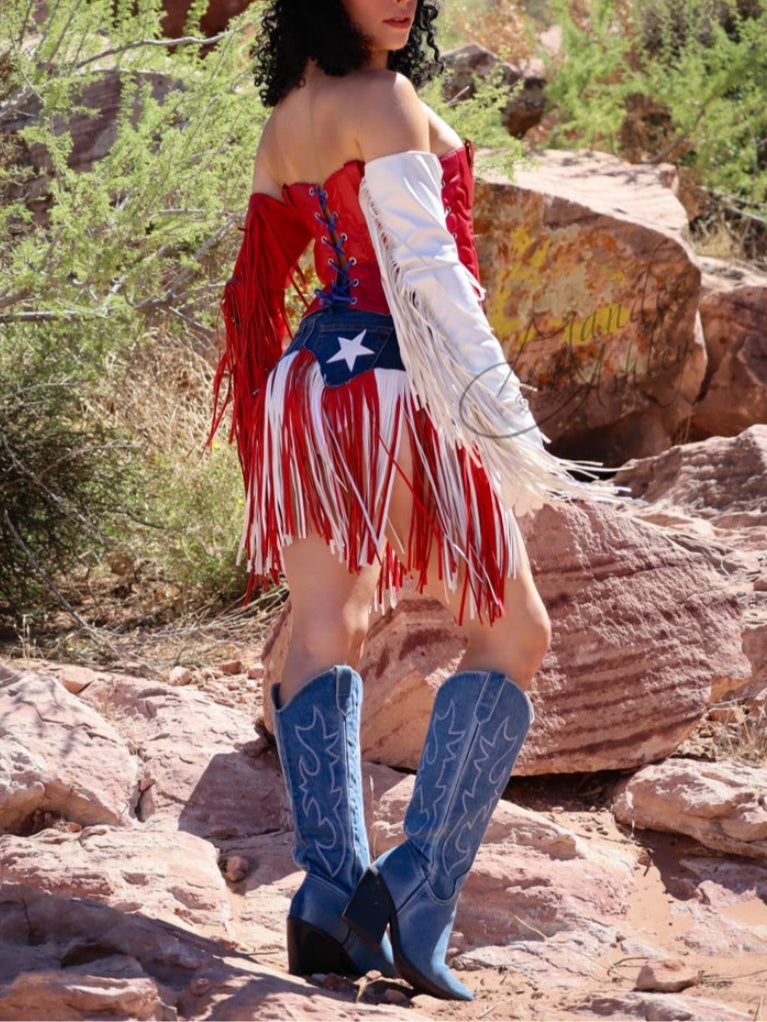 Stars & Stripes Fringe Belt