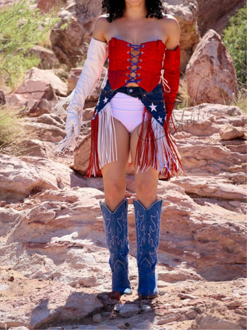 Stars & Stripes Fringe Belt