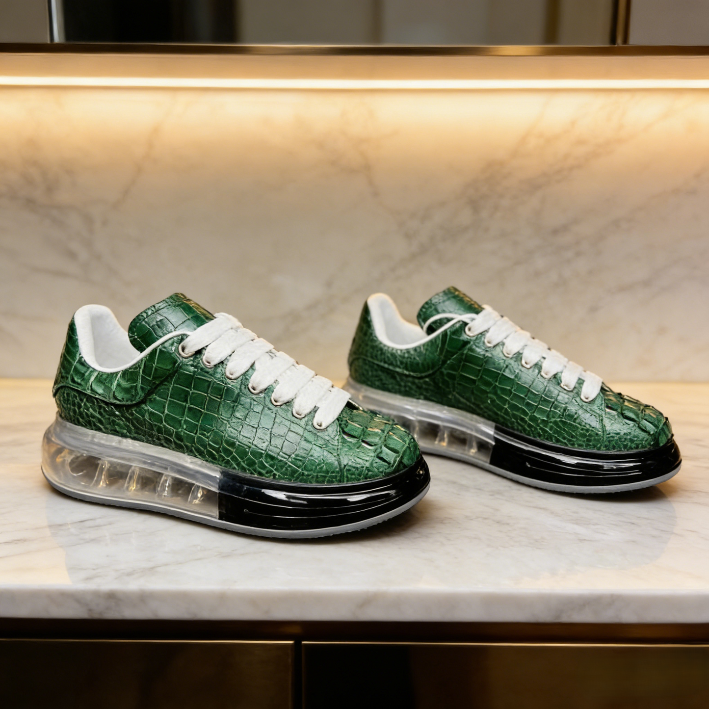 Luxury Air-Cushioned Casual Crocodile Leather Shoes