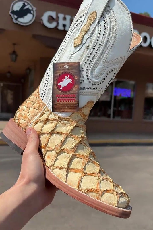 Premium Pirarucu Exotic Cowboy Boots