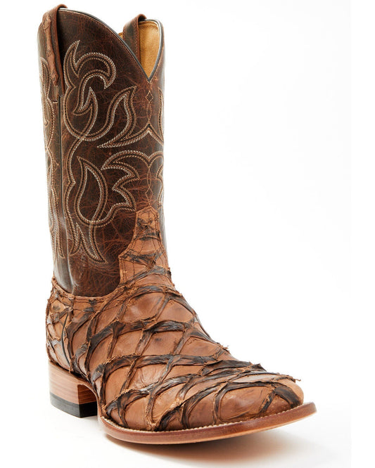 Men's Pirarucu Exotic Boots-Square Toe