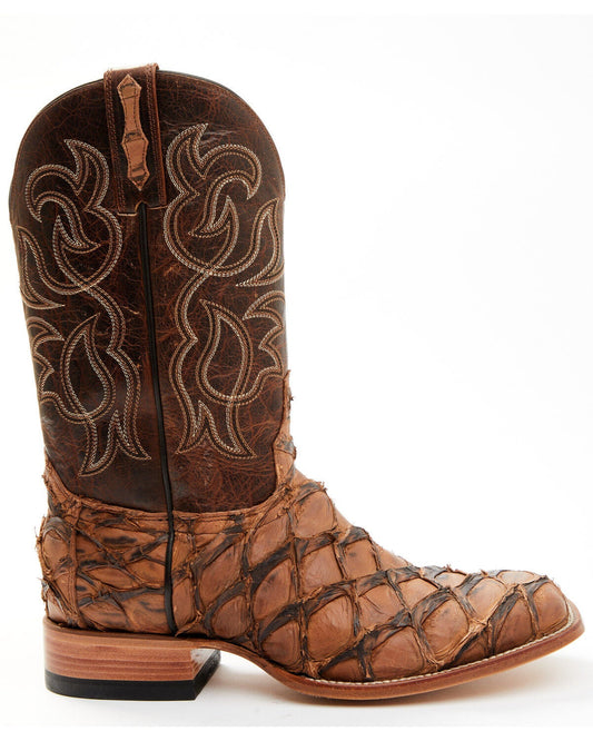 Men's Pirarucu Exotic Boots-Square Toe