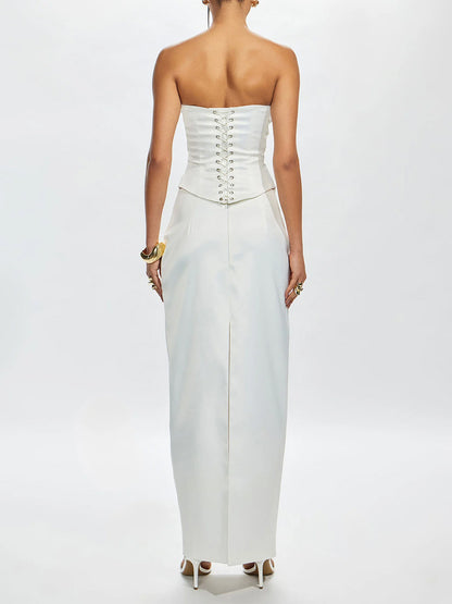 Sexy Pleated Corset Top