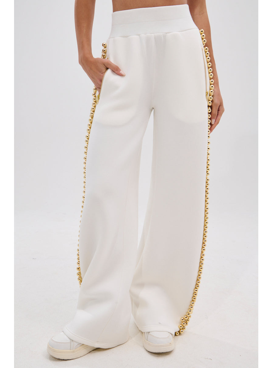 Metal Ball Decorative Zipper Two Pieces Set