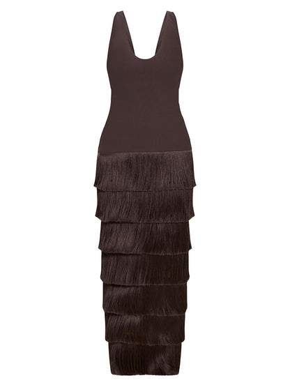 Tassel Knit Sling Dress