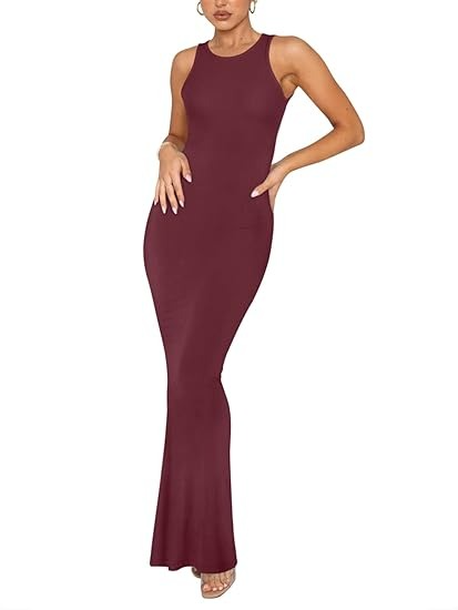 Women's  Elegant Sleeveless Bodycon Maxi Dress