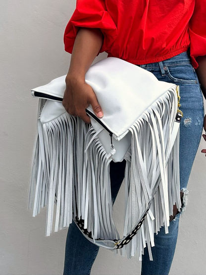 Multi-Layer Fringed Crossbody Bag