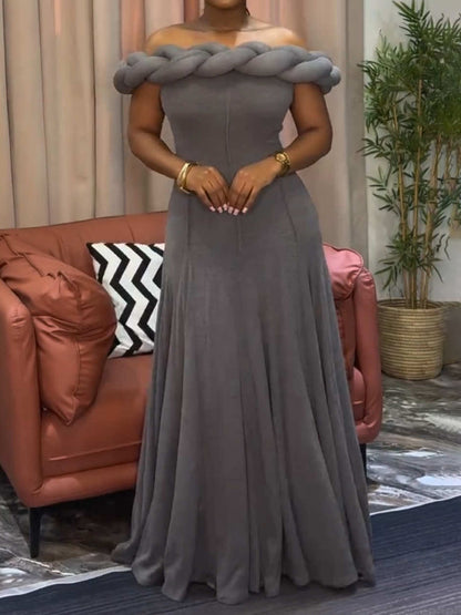Elegant Off Shoulder Maxi Dress