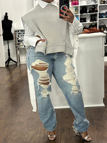Tassels Side Knitted Vest
