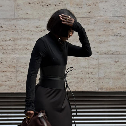 High Waist Satin Maxi Skirt