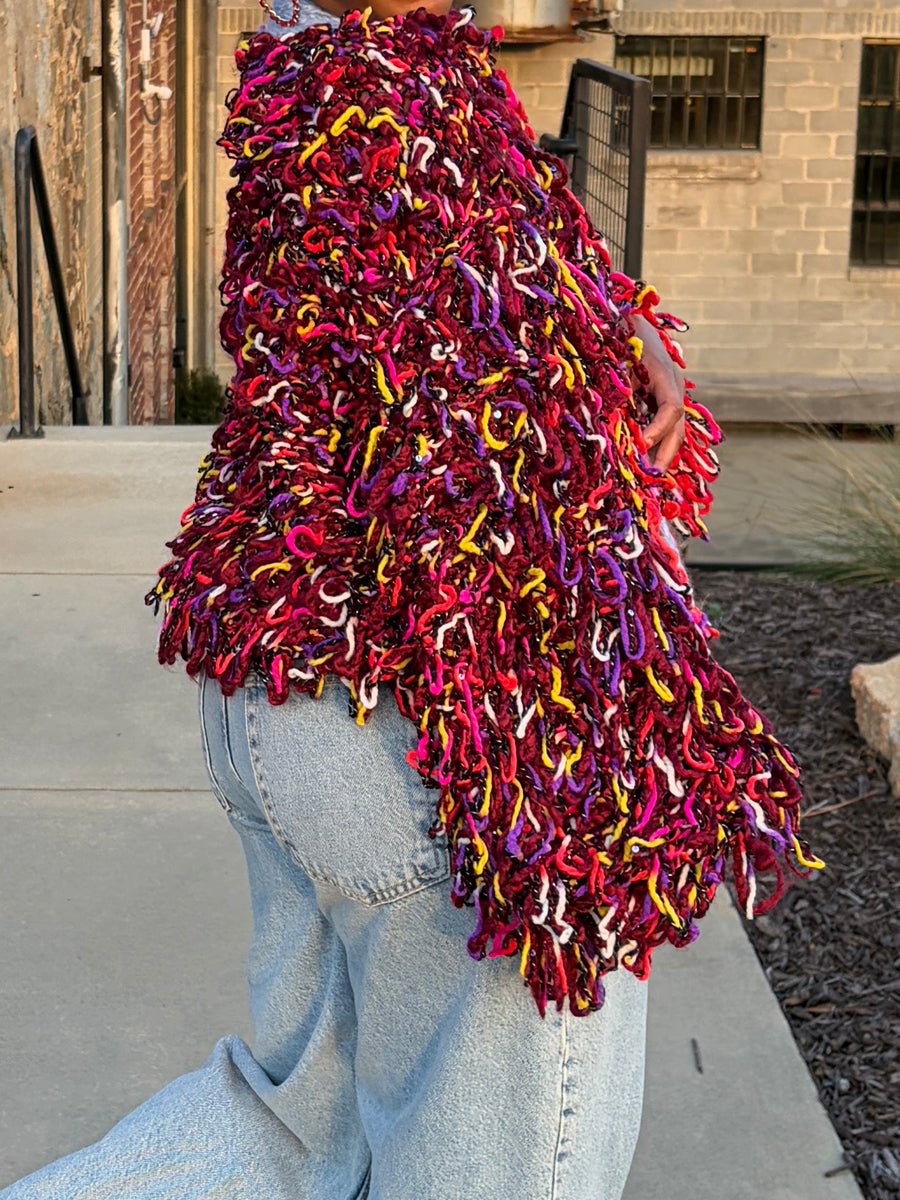 Fringed Confetti Luxe Knit Cardigan