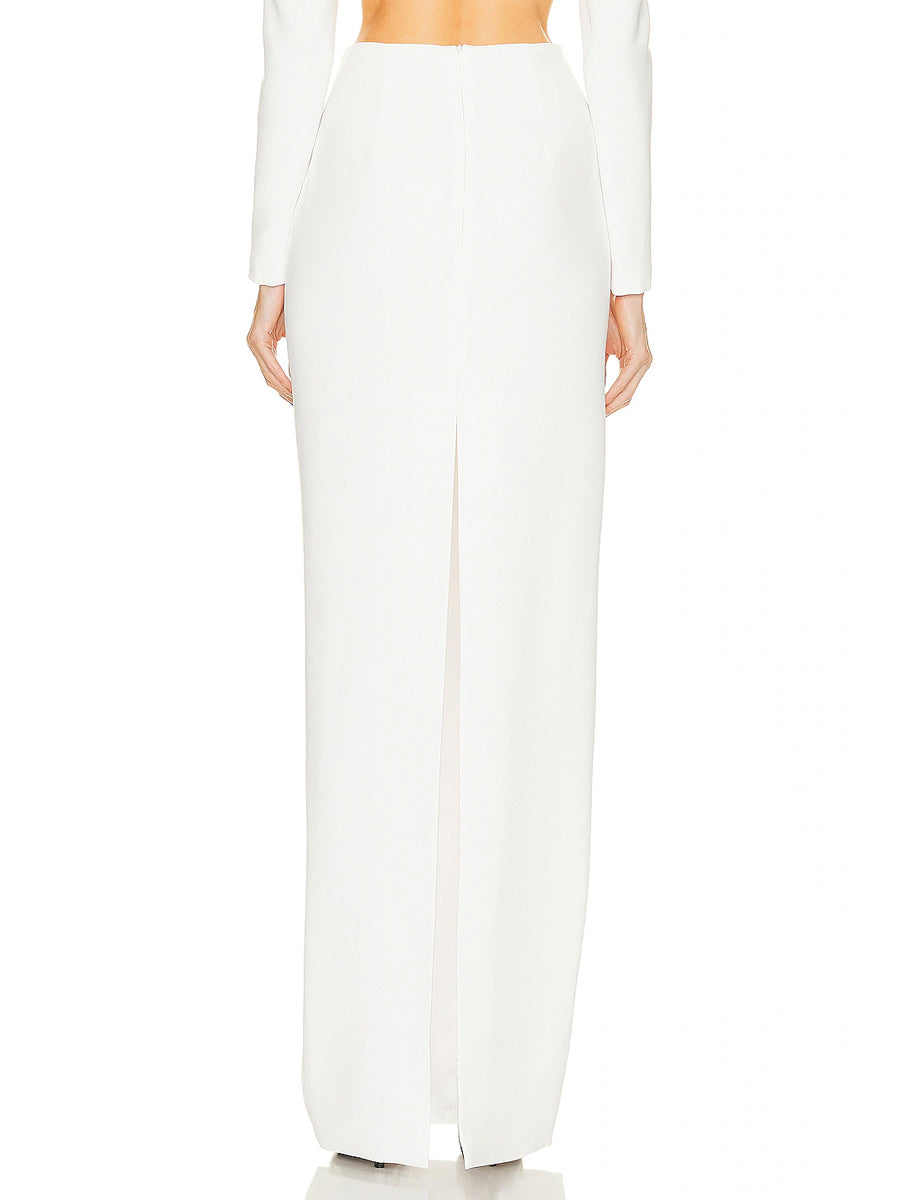 Hollowed Out Crop Jacket & Maxi Skirt