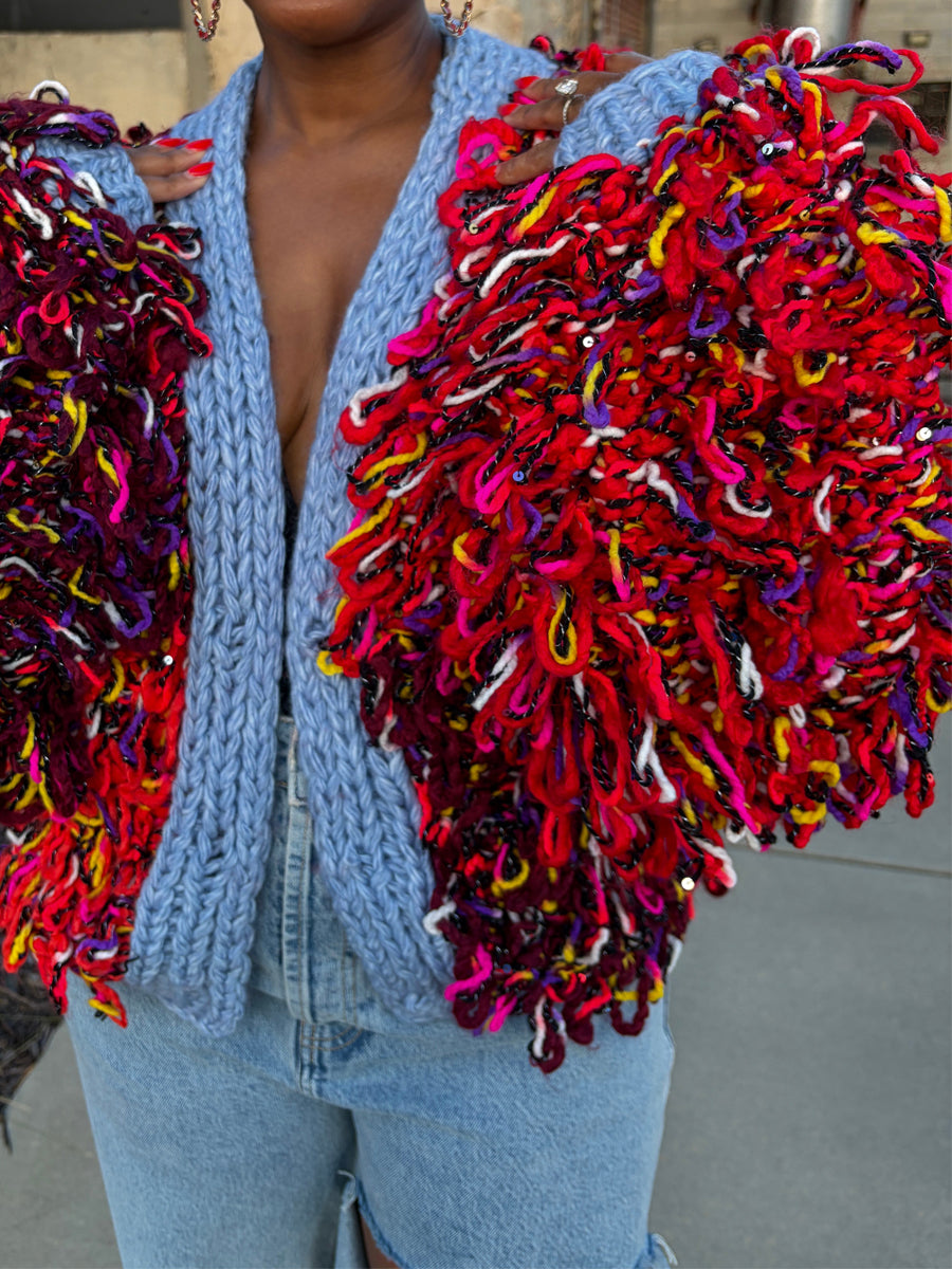 Fringed Confetti Luxe Knit Cardigan