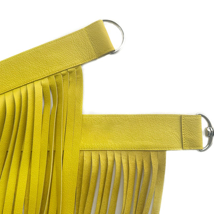Long Fringe Leather Waist Belt