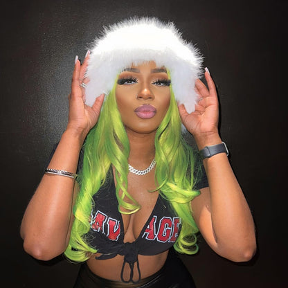 Faux Fox Fur Plush Fisherman Hat