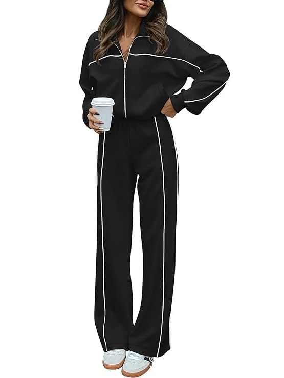 Long Sleeve Zip Up Sweatsuit Set