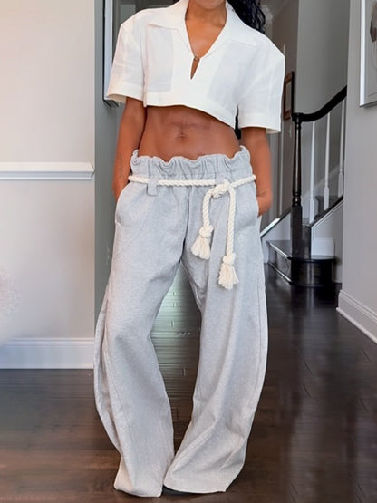 Loose Casual Sweatpants Straight Machete Pants