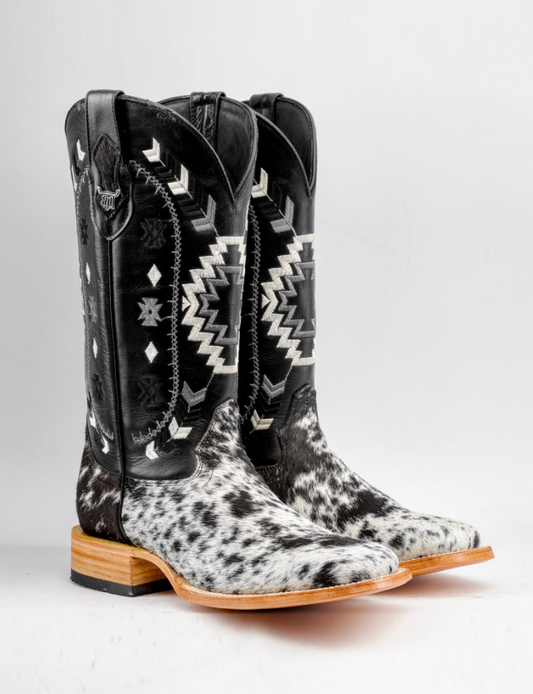 Men's Genuine Cowhide Boots - Square Toe