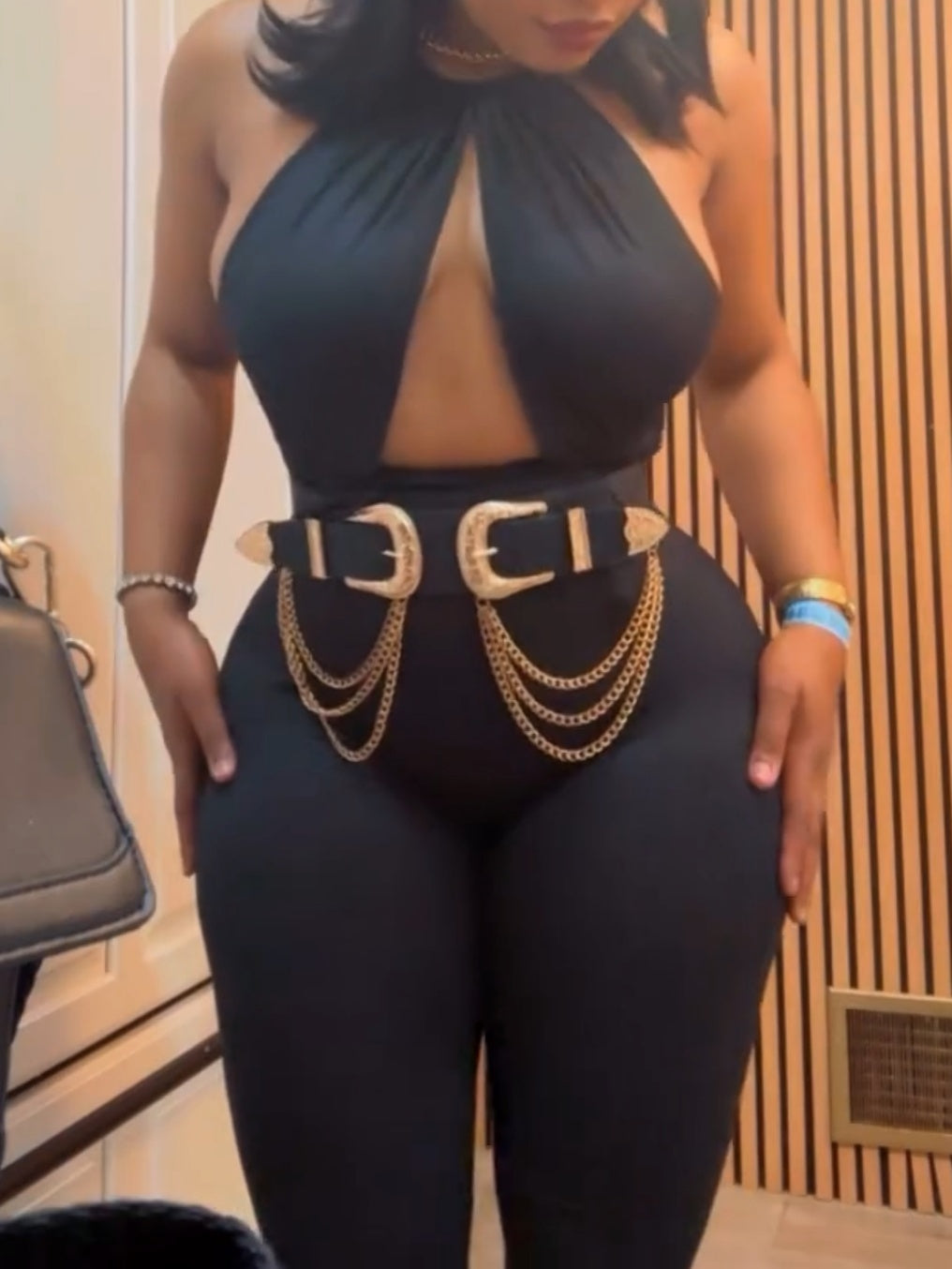 Sleeveless Halterneck Bodysuit
