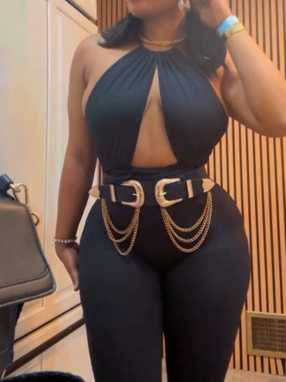 Sleeveless Halterneck Bodysuit
