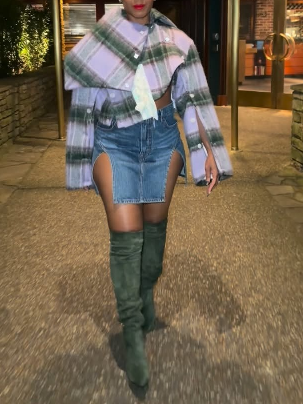 Pretty Plaid Cropped Jacket