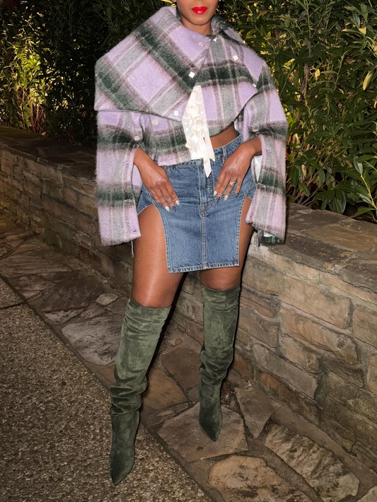 Pretty Plaid Cropped Jacket