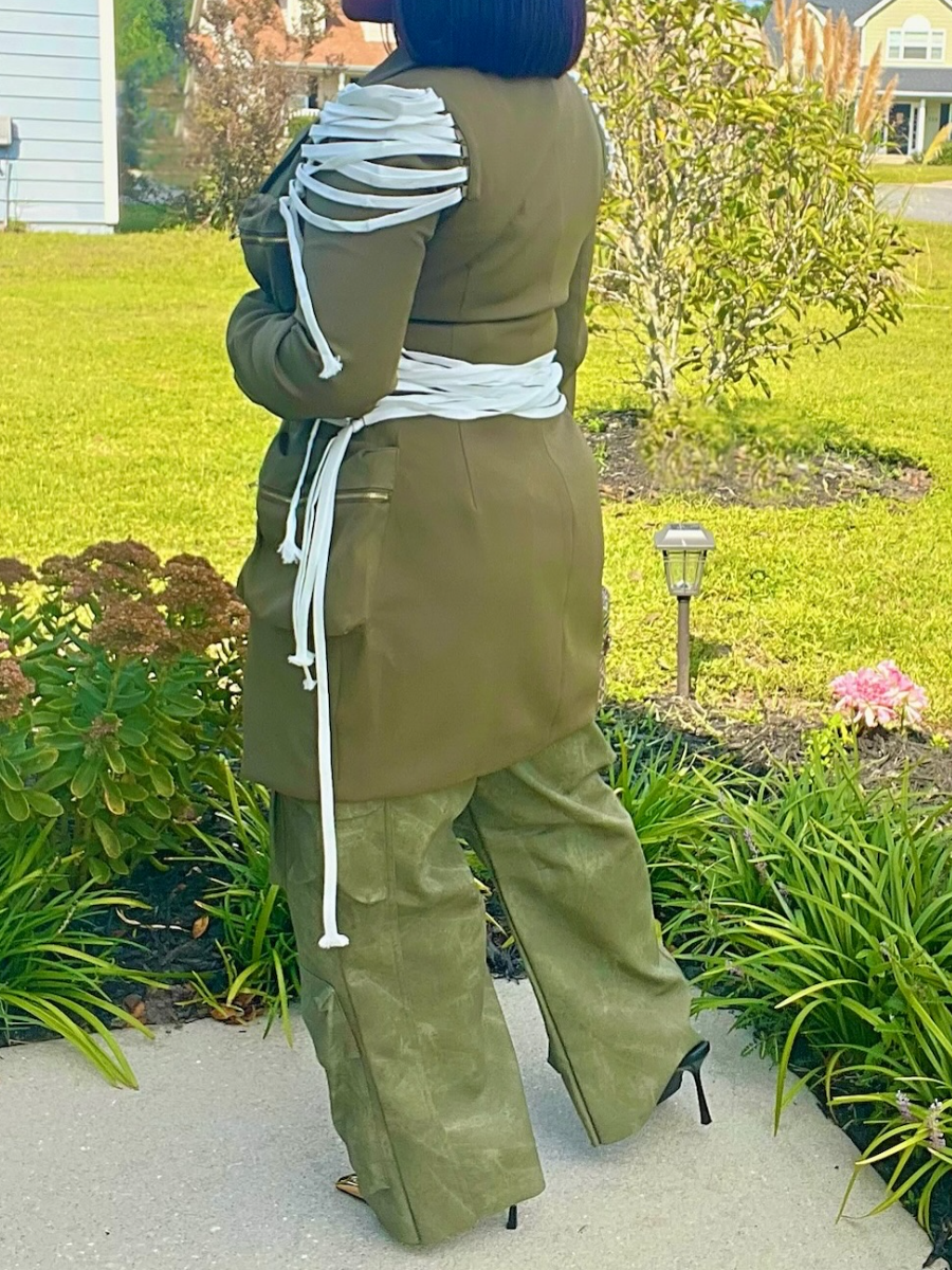 Lace-Up Suit Jacket
