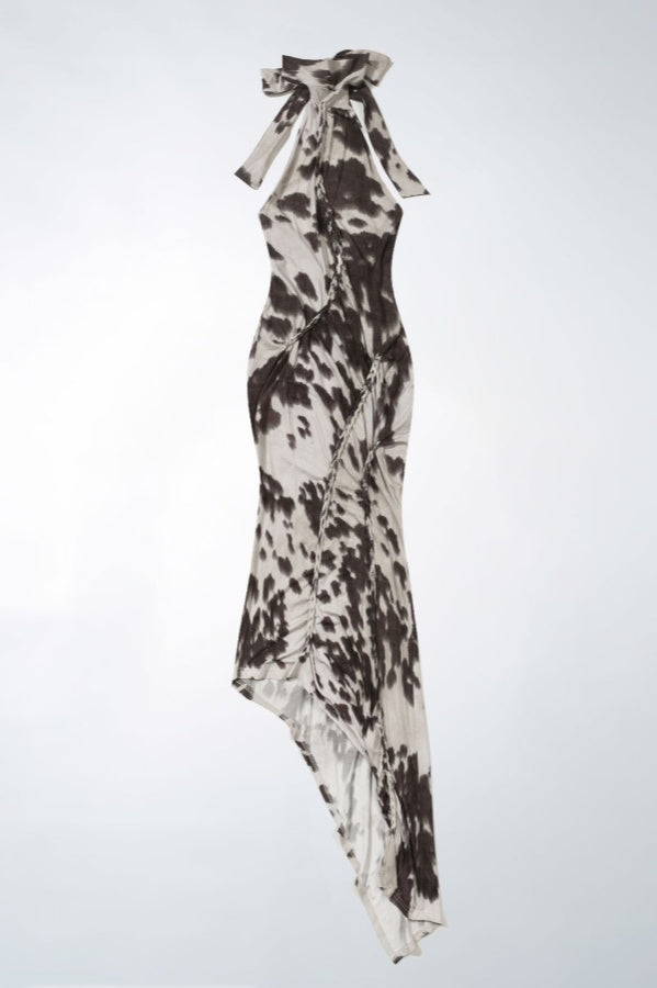 Halter Neck Strappy Backless Slim Dress