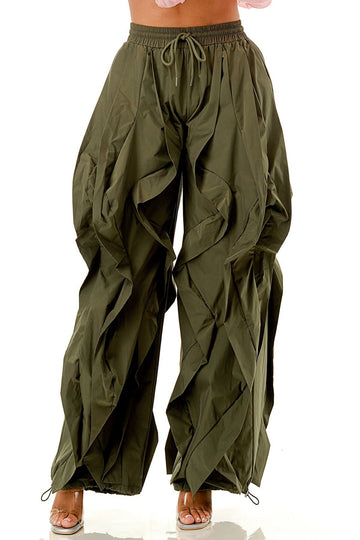 Wavy Oversized Wide Leg Pants