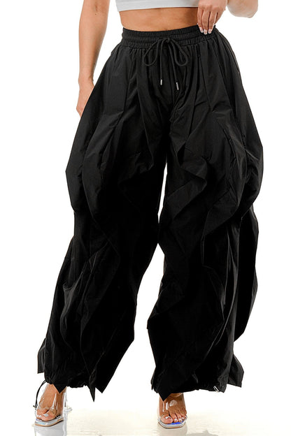Wavy Oversized Wide Leg Pants