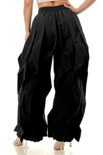 Wavy Oversized Wide Leg Pants