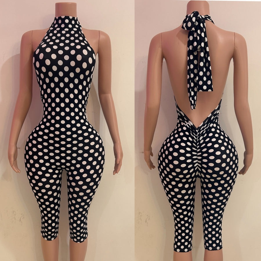 Sleeveless Bodycon Backless Jumpsuit
