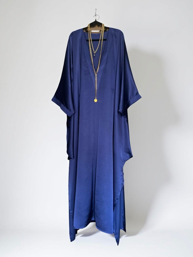 V-neck Long-sleeved Loose Dress