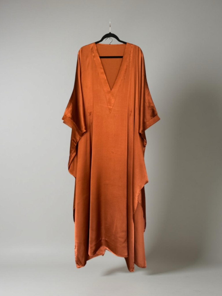 V-neck Long-sleeved Loose Dress