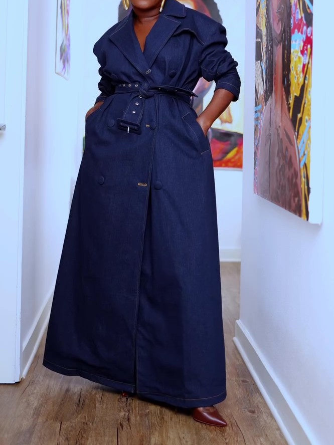 Denim Trench Jacket