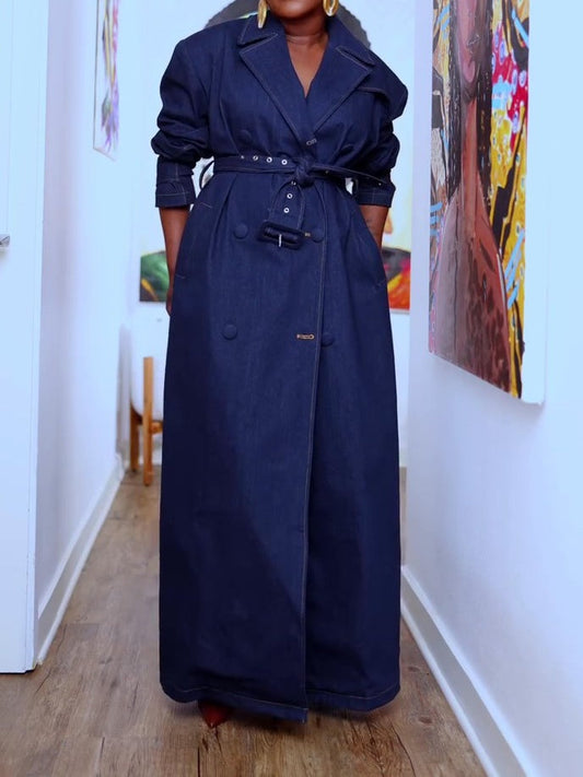Denim Trench Jacket