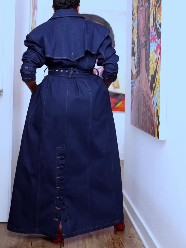 Denim Trench Jacket