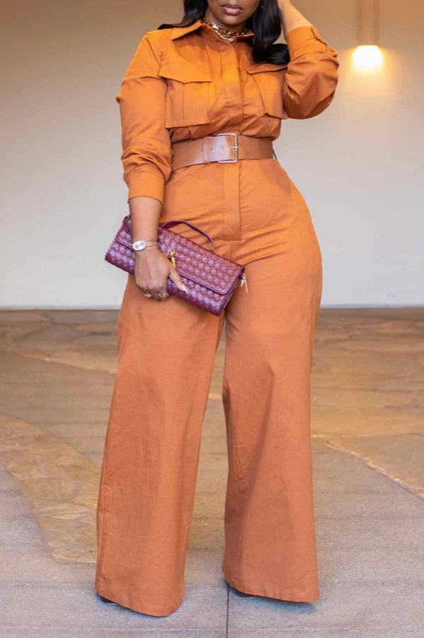 Fashion Jumpsuit With Belt