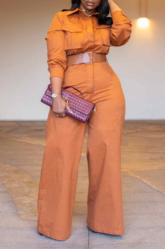 Fashion Jumpsuit With Belt