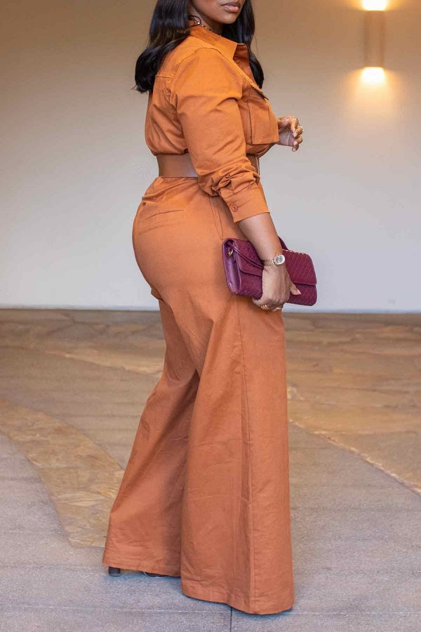 Fashion Jumpsuit With Belt