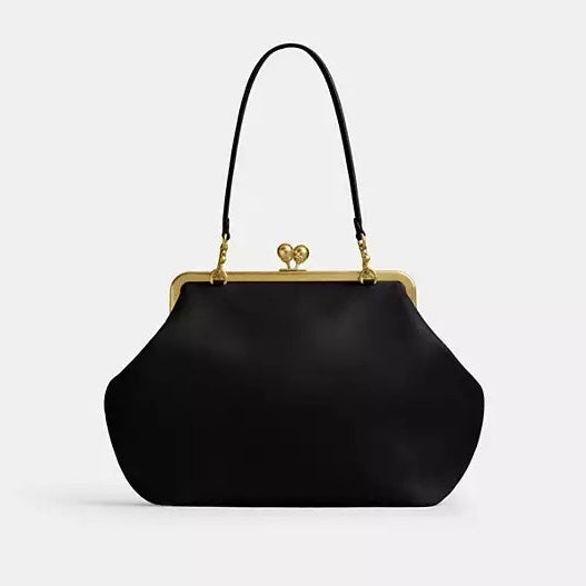 Large Clip-on Leather Bag