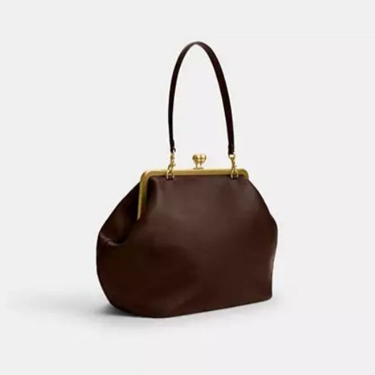 Large Clip-on Leather Bag