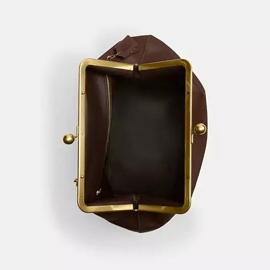 Large Clip-on Leather Bag