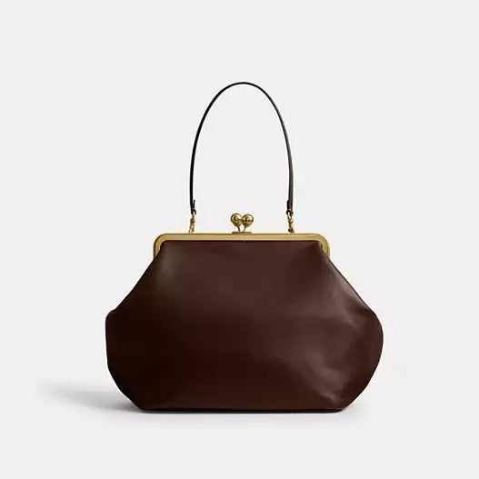 Large Clip-on Leather Bag