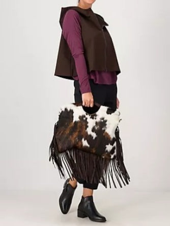 Suede Fringe Handbag