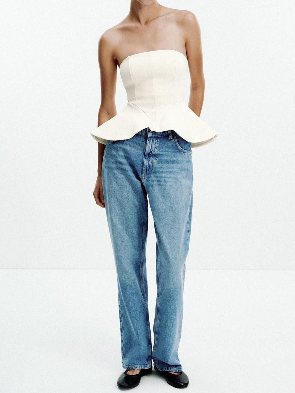 Strapless bandeau top