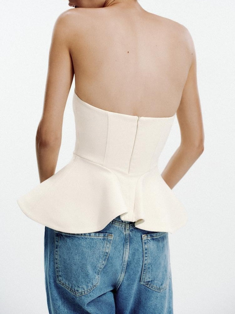 Strapless bandeau top