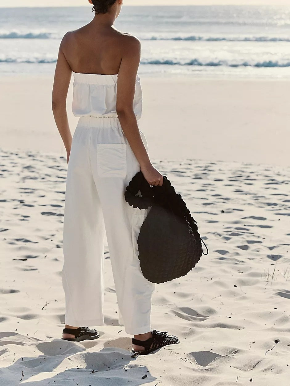 Strapless Cargo Jumpsuit