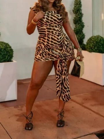 Animal Print Mini Dress