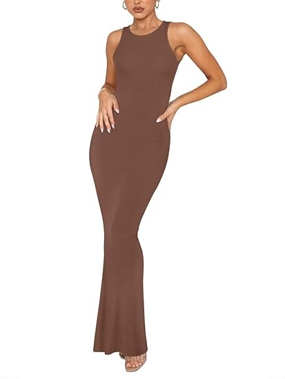 Women's  Elegant Sleeveless Bodycon Maxi Dress